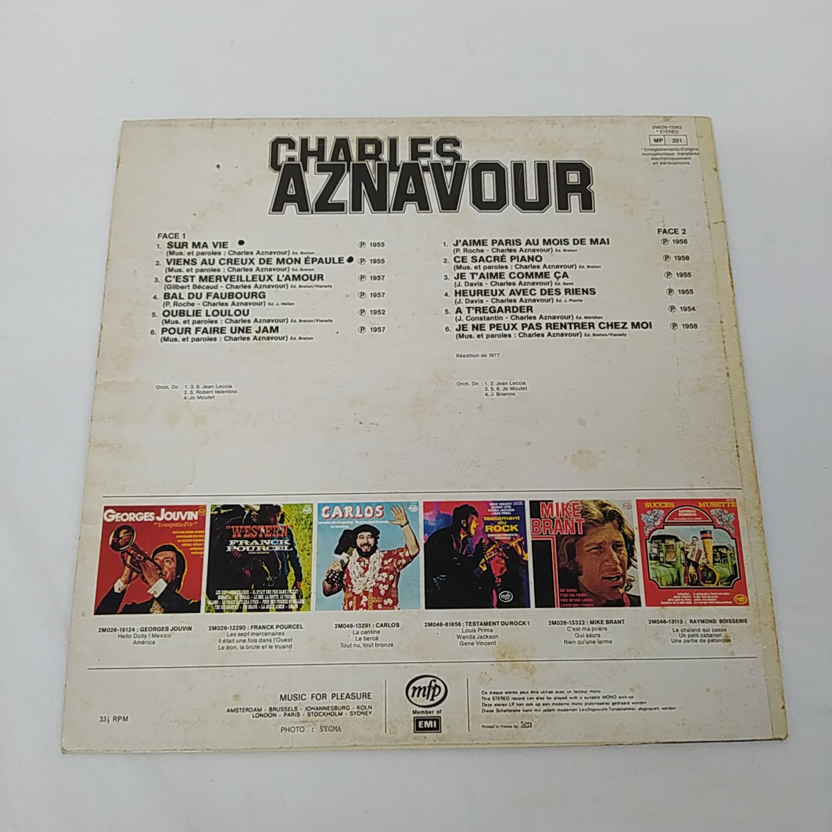 Vinyle 33 tours de Charles Aznavour - Bon état - Photo 2